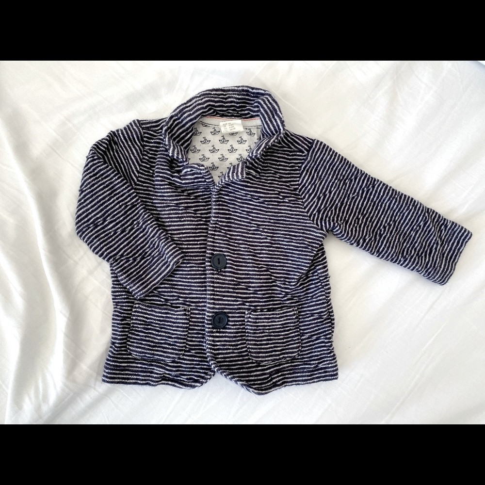 H&M blazer with stripes. 3-6 M.